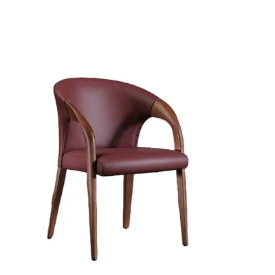 BST Solid Wood High-End VIP Villa Chair for Hotel & Clubhouse Guest Rooms Modern Outdoor Design with Comfortable Backrest