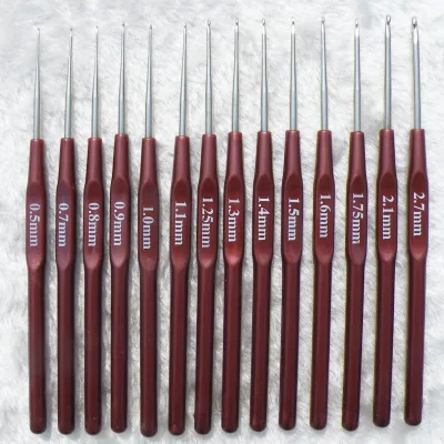 Small Extra Fine Gold Plated Metal Crochet Hook and Needle Kit for Sewing and Hand Knitting With Lace Crochet Yarn