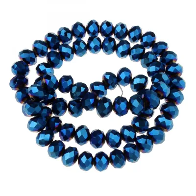 Beads Crystal Beads Jewelry Making UV Beads Faceted Mixed Colors Hole: 1mm : 15 Inch 573044