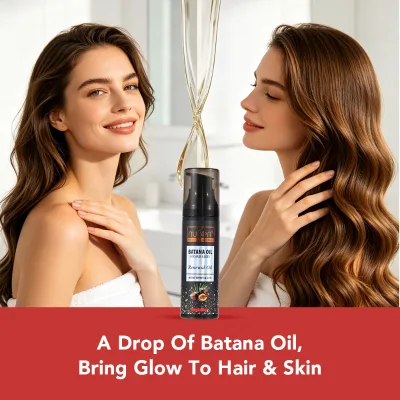 Private Label Frizz Ease Extra Strength Hair Serum Oil Nourishing Frizz Control Batana Hair Oil for Women Men