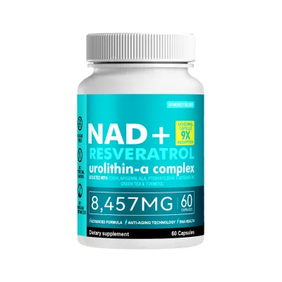 OEM/ODM Premium NAD+ Resveratrol Capsules CoQ10 + Urolithin a + ALA Energy Metabolism Support