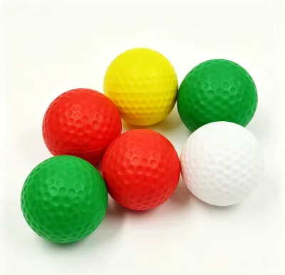 High Quality Custom Soft PU Foam Golf Dimple Ball Stress Ball Squeeze Toys Stress Reliever Manufacturer Promotional