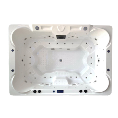 Family Outdoor Jacuzzier Tub Relaxing Hydrotherapy with Soft LED Mood Lights