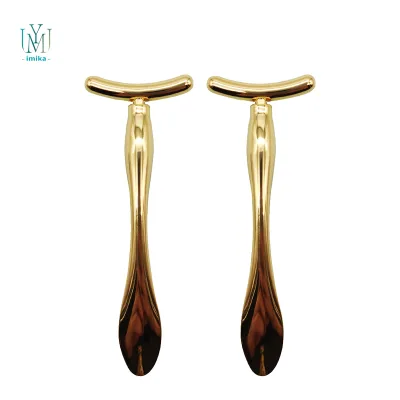 New Trending Eye Massage Cream Cosmetic Gold Metal Spoon, Eye Massage Cream Cosmetic Gold Metal Spoon Beauty Roller