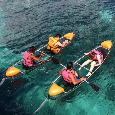 Robust Polycarbonate Clear Boat Two Seater 200kg Bearing for All Kinds of Water Areas