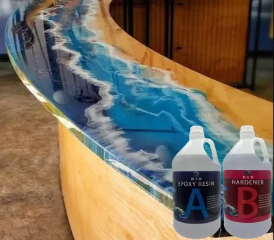 DLD Double Component Adhesive Crystal Clear Epoxy Non-Slip Countertops for Commercial Use in Bars & Restaurants
