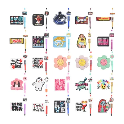 Hot Selling Saying Focal Charms Multi Design Charms for Beaded Pens Diy Pen Decoration