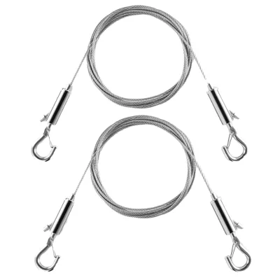 Adjustable Heavy-Duty Stainless Steel Wire Rope Picture Hanging Wire Upgrade Mirror Frame Hanging Kit with Strong Hooks