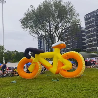 Custom Party Inflatable Bicycle Best PVC Feature Model Custom Kids Toys Cartoon Character