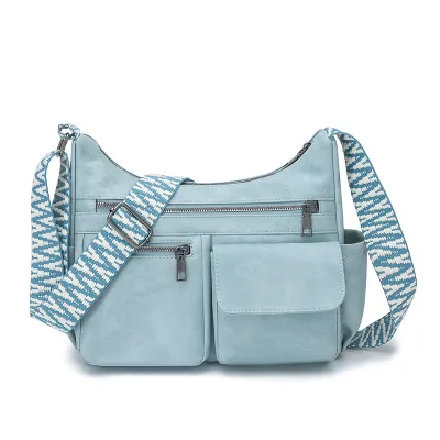 Women High Quality PU Leather Crossbody Bag Multi Pockets Casual Daily Messenger Shoulder Bags for Shopping Travel
