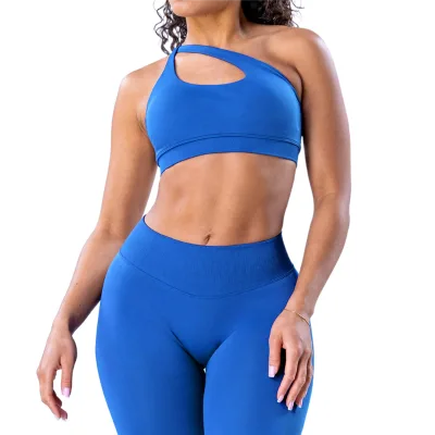 Cross-border High Elastic Superfine Extinction Nylon Crossbody Backless Seamless Sports Bra Shock Absorbing Yoga