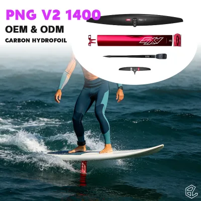 Endless Glide Complete Hydrofoil Set PNG V2 1400 Carbon Wing with Aluminum Mast High Lift Foil Setup for Beginner Wing Foiling