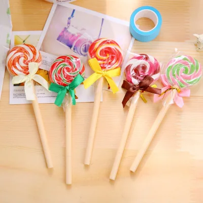 1 PCS Kawaii School Supply Office Stationery Ballpoint Pen Creative Cute Lollipop Sweet Candy Freebie Styling Funny Lovely