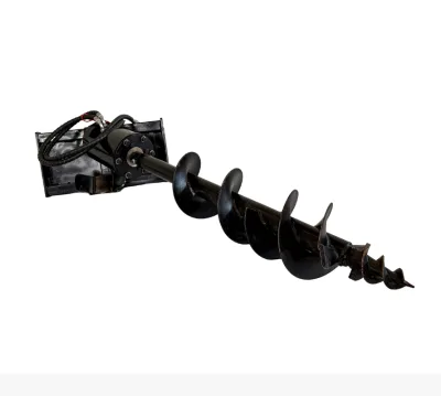 Hydraulic Auger Attachment for Loader | 200-500mm Diameter, 0.6m Depth with Carbide Teeth for Earth Drilling