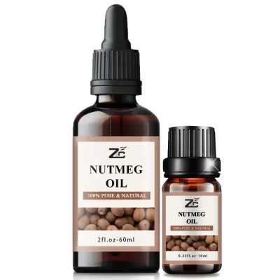Premium Quality 100% Pure Natural Nutmeg Essential Oil for Body Health Food Grade Nutmeg Oil Manufacturer Supply