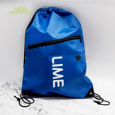 2025 New Personalised Heat Sublimation Print Durable Waterproof Polyester Drawstring Bag Gym Bag