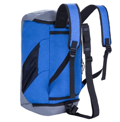 Melange Polyester Fashion and Multifunction Shoulder Duffel Backpack Travel Sports Bag