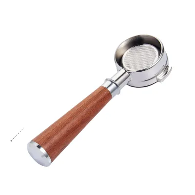 Eco-Friendly Espresso Portafilter with Wooden Handle Custom Logo Stocked for Espresso Coffee Machine