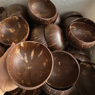 Natural Eco-friendly Durable Polished Coconut Bowl for Salad Food Tableware