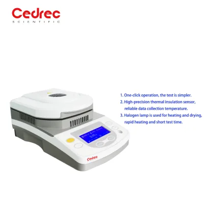 Digital Halogen Moisture Analyzer Rapid Grain Food Humidity Tester for Rice Corn Beans Tobacco Sawdust Testing Cedrec
