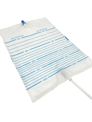 Portable Leg Bag & Bed Hanging Drainage Bag, With Push-Pull Valve & Cross Valve, for Outdoor & Bedridden Care