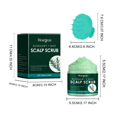 Custom Rosemary Mint Sea Salt Scalp Scrub, Detoxify & Refresh with Natural Exfoliation for Balanced, Revitalized Hair & Scalp