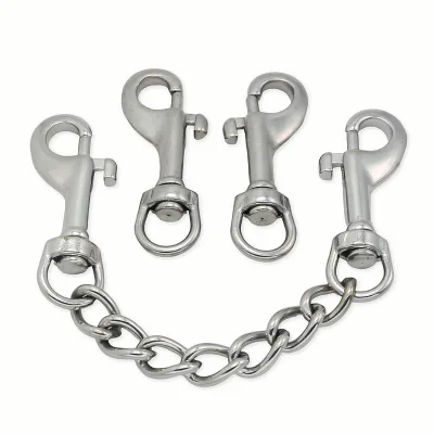 Single Head Dog Chain with 304 Stainless Steel Rotating Spring Hook
