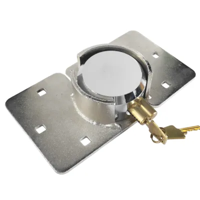 Trailer Van and Truck Door Hockey Puck Lock Hidden Shackle Solid Security Chrome Finish Steel ABA ARV-H005