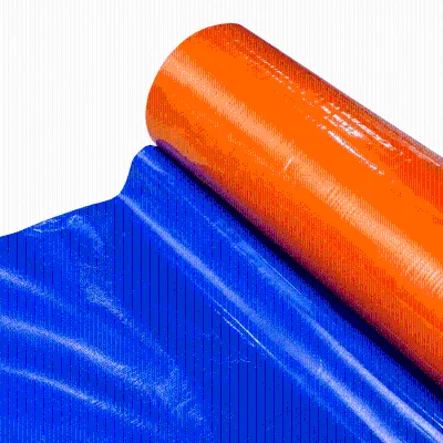 Lightweight Blue Orange Woven PE Tarpaulin 0.5m X 0.6m for Outdoor Equipment Garden Storage and Rain Protection