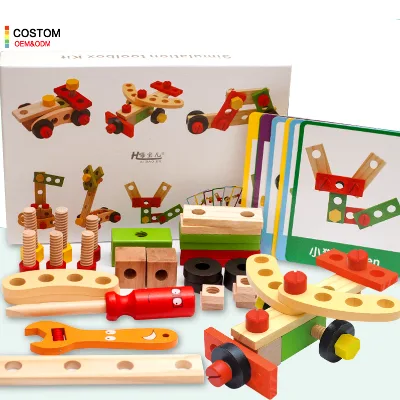 Educate Children 2 to 4 Years with Wooden Puzzle Toy-Assembling & Customizing Educational Combination Puzzles