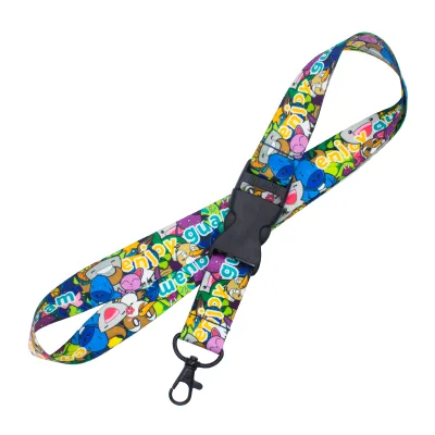 Sublimation Adjustable Keychain Phone Promotion Custom Lanyard With Logo