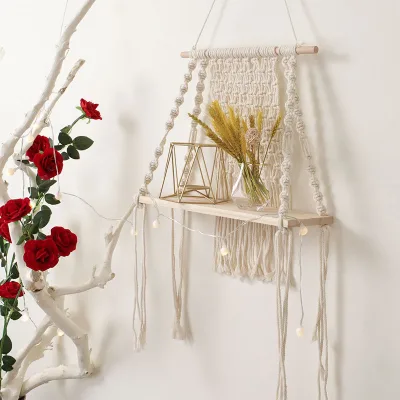 Macrame Wall Hanging Small Woven Tapestry Wall Art Decor Hanging Plants Hanging Planter