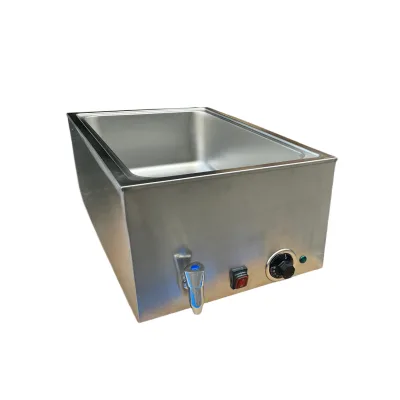 Heavy Duty Electric Food Warmer Soup Kettle 201 Stainless Steel Commercial Grade Hot Food Server Lid Mechanical Timer Cafeteria