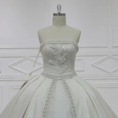 Fashion Design Champagne Stain a Line Unique Wedding Dresses Bride Marriage Wedding Dresses
