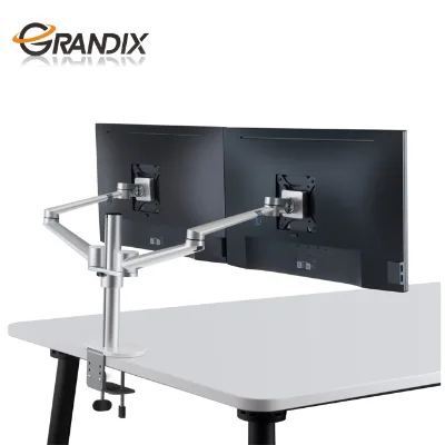 Height Adjustment Aluminum Multi Screen Desk Mount Bracket Monitor Arm Stand Dual LCD MountsTVs on One With VESA100X100MM