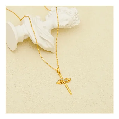 Free Design S925 Sterling Silver Moissanite Cross Necklace Infinite Symbol Fashion Trend Simple Pendant Clavicle Chain