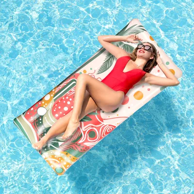 Factory Custom Smooth High Quality Juice Inflatable Pool Float Mattress Pool Float Air Bed Inflatable Water Mattress