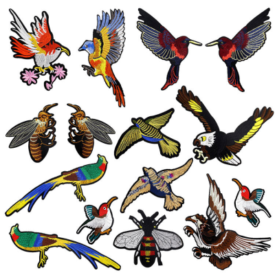Fashion Cartoon Bird Cloth Paste Pattern Clothing Decoration Repair Hole Accessories Patch Embroidery Patch