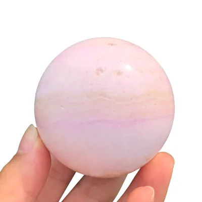Wholesale Good Quality Beautiful Color pink Mangano Calcite Balls pink Aragonite Sphere for Home Decoration