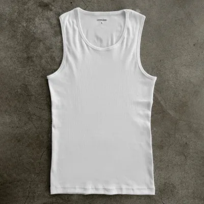 Custom Gym Workout Tank Top Fitness Mens Knit Ribbed Polyester Vest for Men
