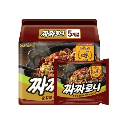 Korean Instant Ramen Noodles With Soy Bean Paste 140g*5packs Ramen Noodles