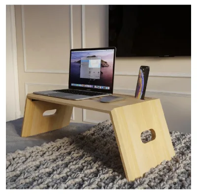 Home Gift Multifunctional Stand Breakfast Serving Tray Portable Lap Desk Wooden Foldable Laptop Stand