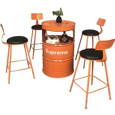 Ingenious Industrial-Style Outdoor Metal Bar Furniture for Catering Hotels Dining Living Room and Hall
