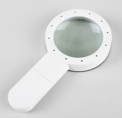 30X Handheld Magnifying Glass with LED Lights Portable High Power Optics
