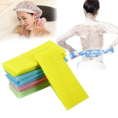 O-188 30*90cm Body Washing Clean Exfoliate Scrubbing Massage Towel Nylon Mesh Bath Shower Towel