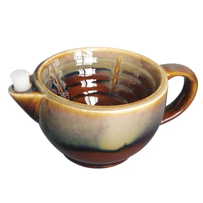Custom Porcelain Shaving Scuttle Mug Large Deep Size Bowl Handmade Cup Double Wall Ceramic Shaving Bowl