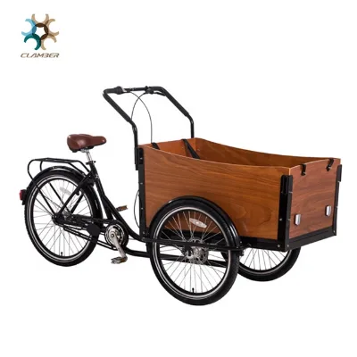UB 9019 7 Speeds Pedal Three Wheels Dutch Cargo Bike Bakfiet/tranport Bike s for Adult