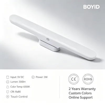 Boyid Wireless Rechargeable Wall-Mounted Cabinet Lights Touch Control LED Night Light Stepless Dimming Modern Design Shop
