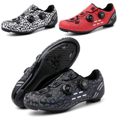 Xiaolin Professional Road Cycling Shoes Carbon Fiber Sole Lock System Dual Knob Self-Locking Unisex Autumn/Winter Reflective