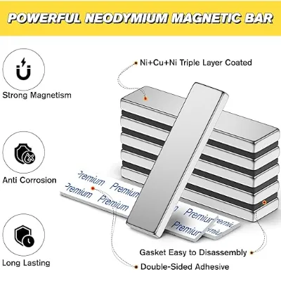 Competitive Price Uniform Coating Rectangular NdFeB Blanks Custom Width n52 Neodymium Block Magnets For Drone Accessories